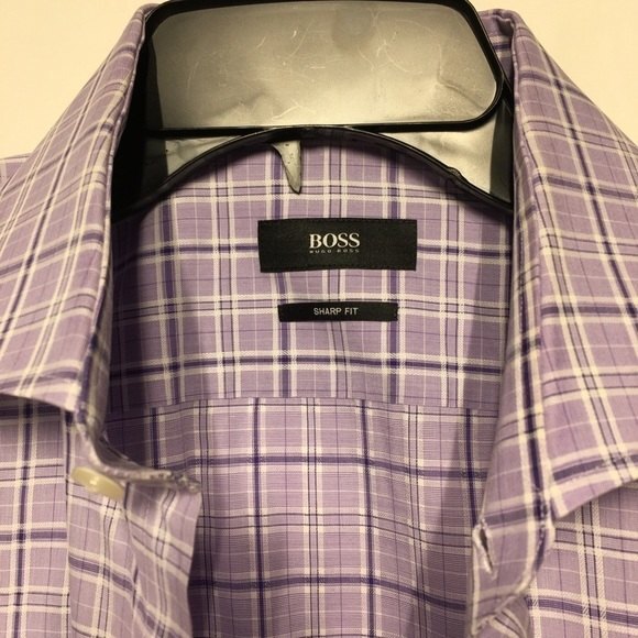Boss Hugo Boss Miles Us Sharp Fit Check Shirt 16.5 - Picture 6 of 9